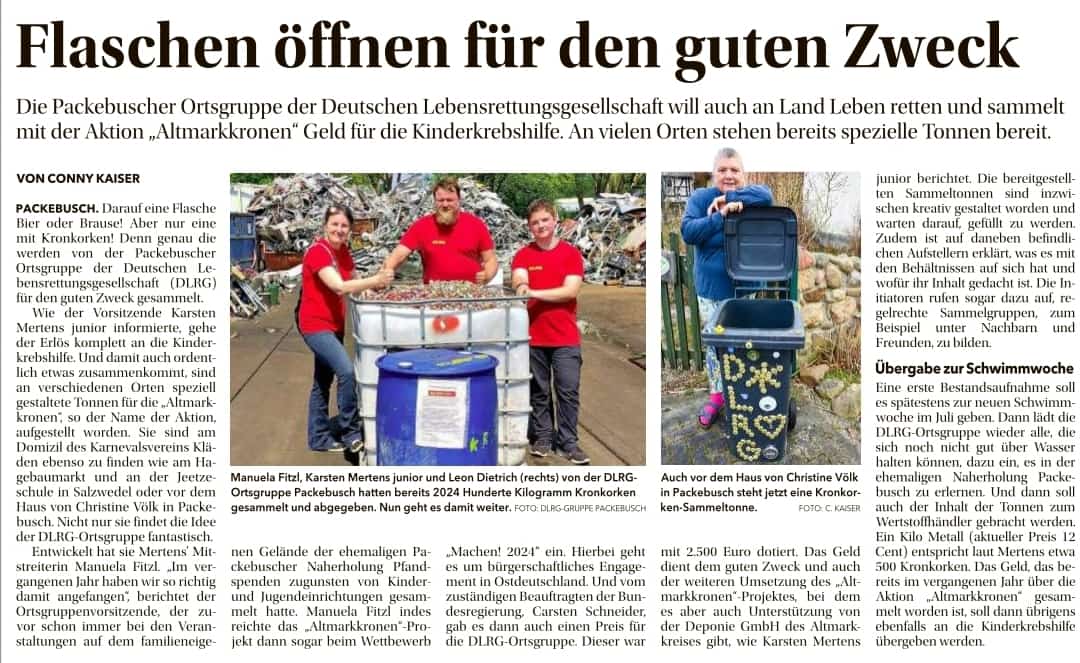 Gemeinsam Gutes tun – Flaschen öffnen für den guten Zweck!